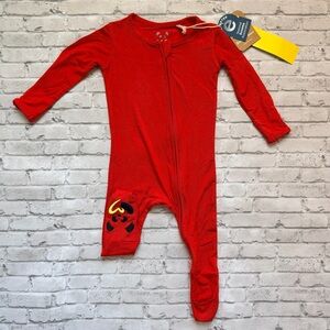 Bellabu Bear Red Kids Footie Pajamas